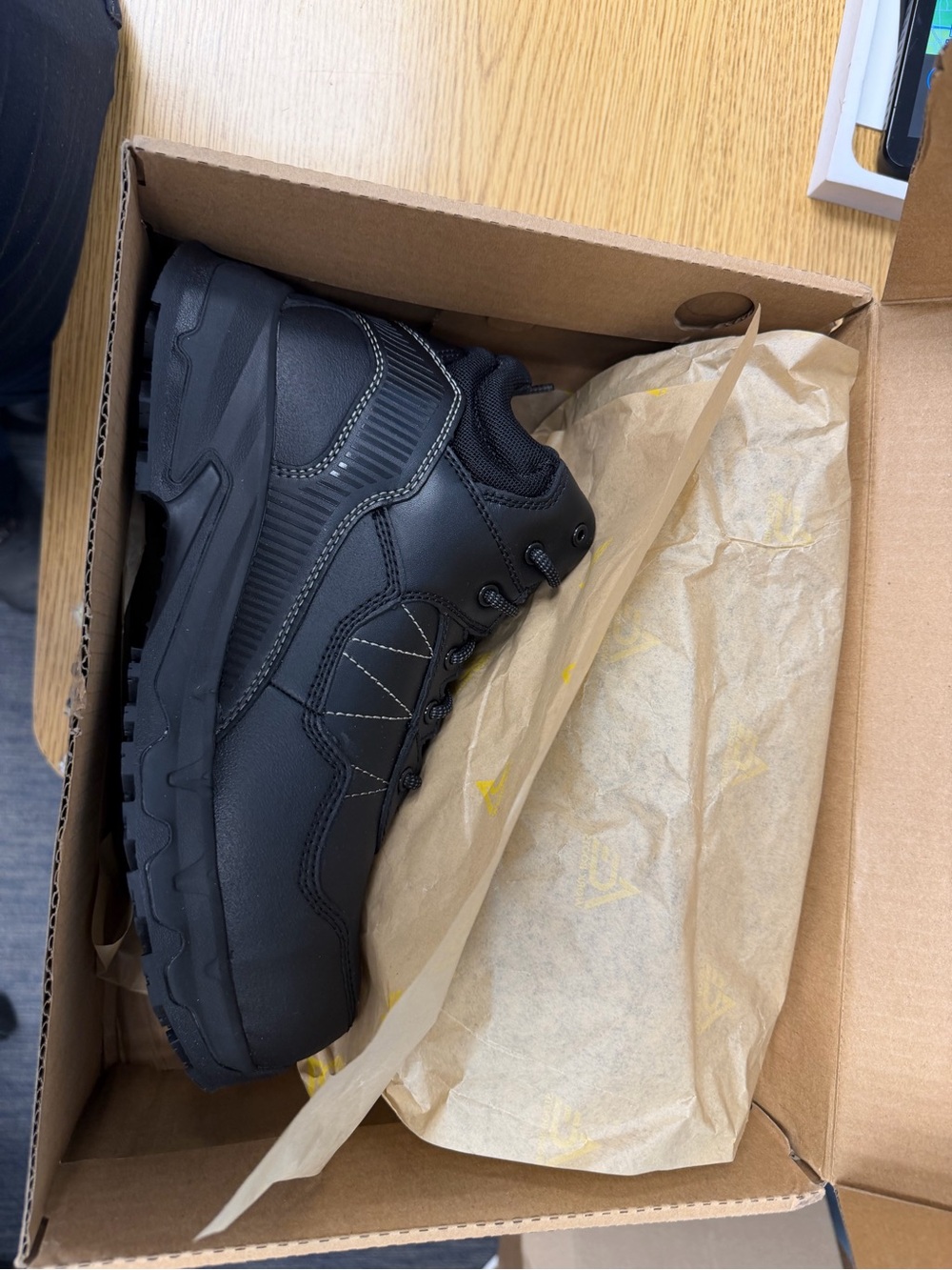 Men's Black Lace-Up Tactical Work Shoe